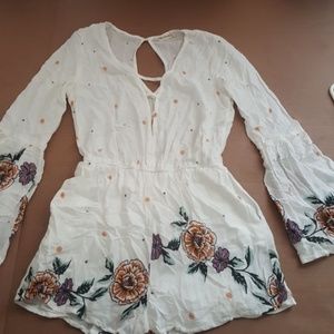 White floral romper